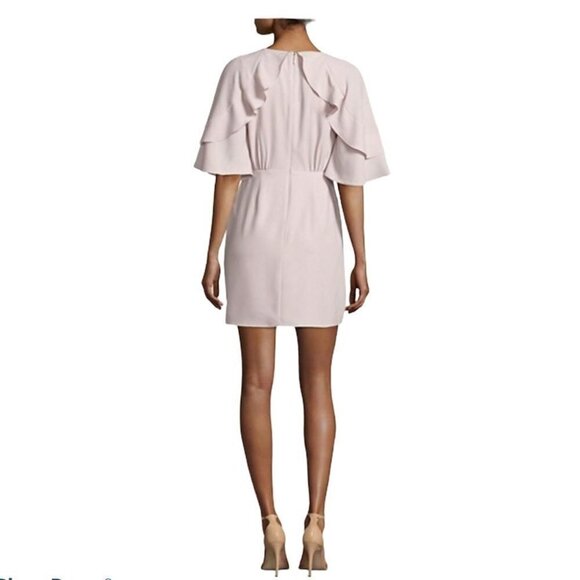 ** H Halston Primrose Light Pink Flutter Dress US 2 - Picture 3 of 10
